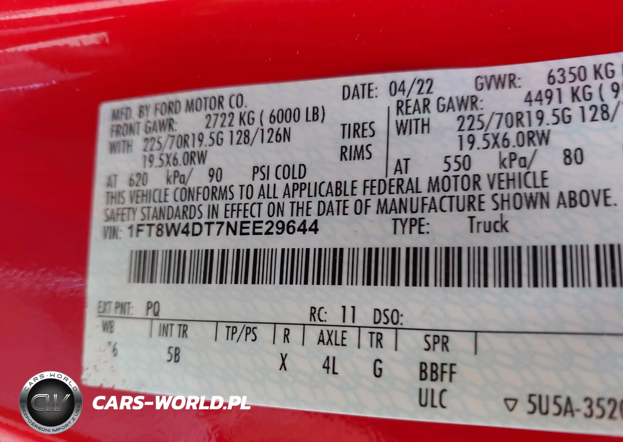2022 Ford F-450 Lariat VIN:1FT8W4DT7NEE29644 - 8