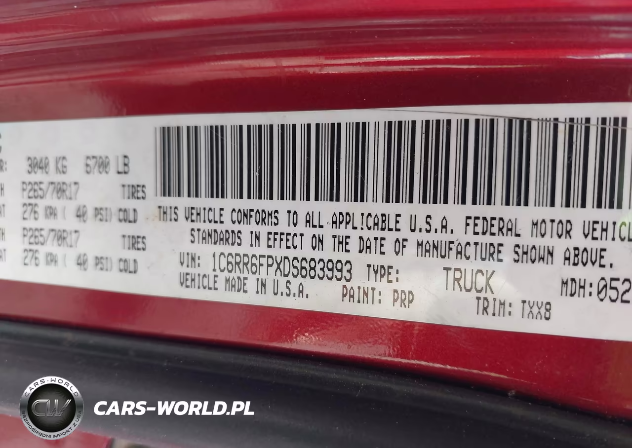 2013 Ram 1500 Tradesman VIN:1C6RR6FPXDS683993 - 9