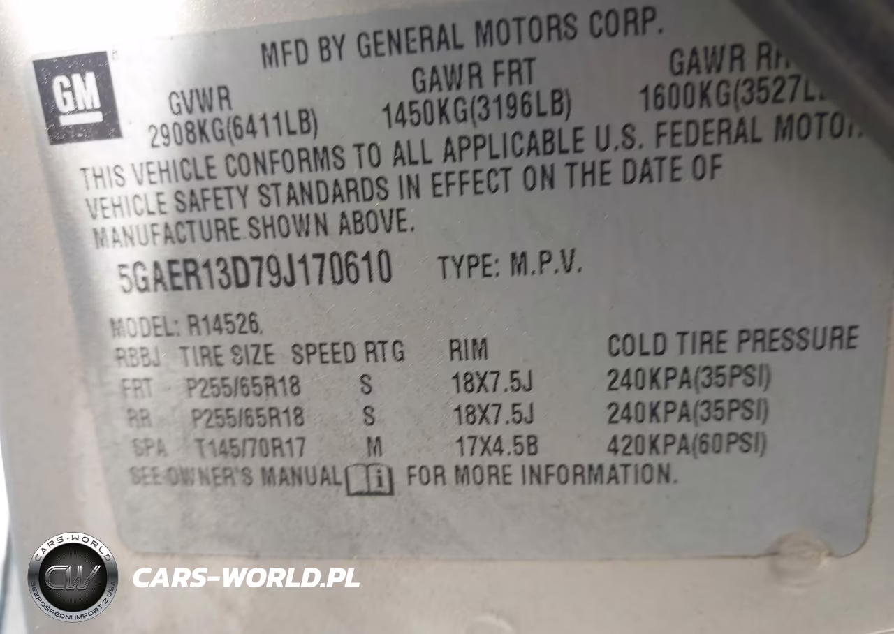 2009 Buick Enclave Cx VIN:5GAER13D79J170610 - 9