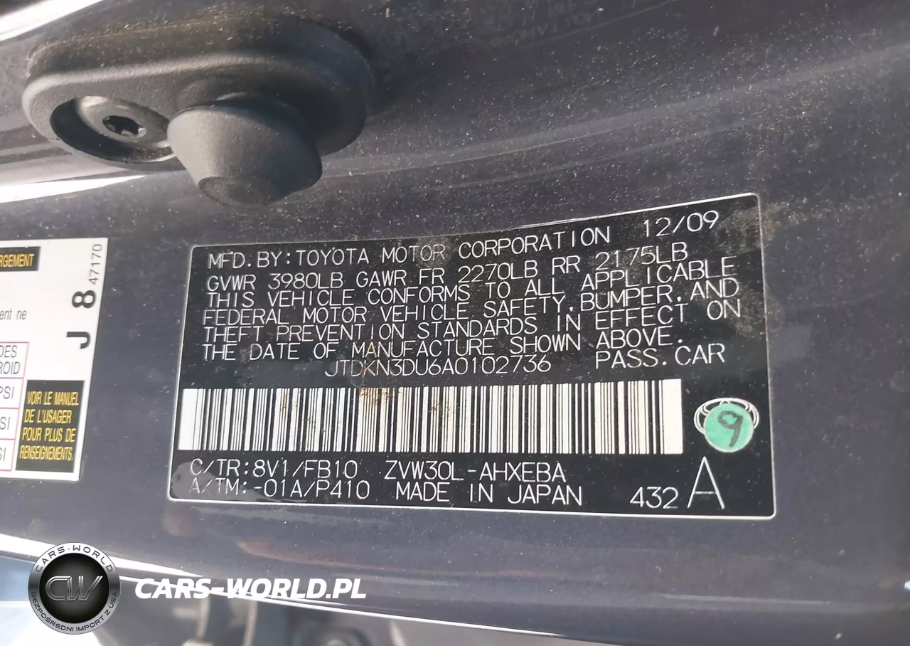 2010 Toyota Prius Ii VIN:JTDKN3DU6A0102736 - 9
