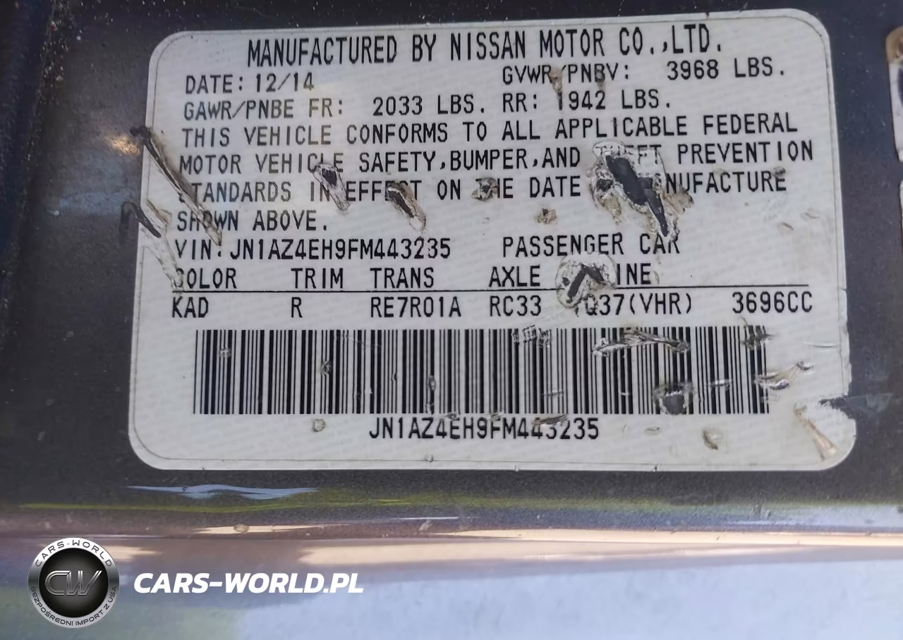 2015 Nissan 370Z Touring VIN:JN1AZ4EH9FM443235 - 9
