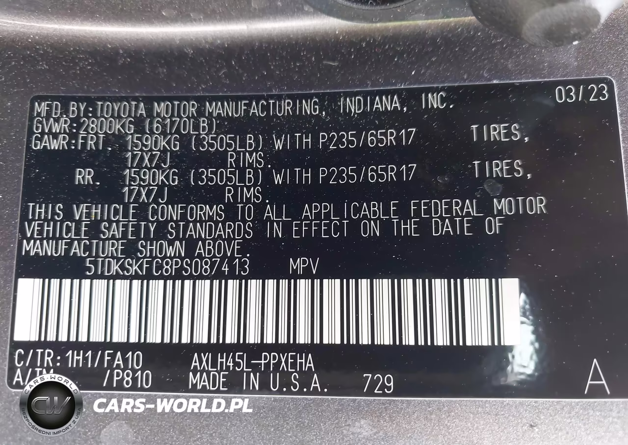 2023 Toyota Sienna Le VIN:5TDKSKFC8PS087413 - 9
