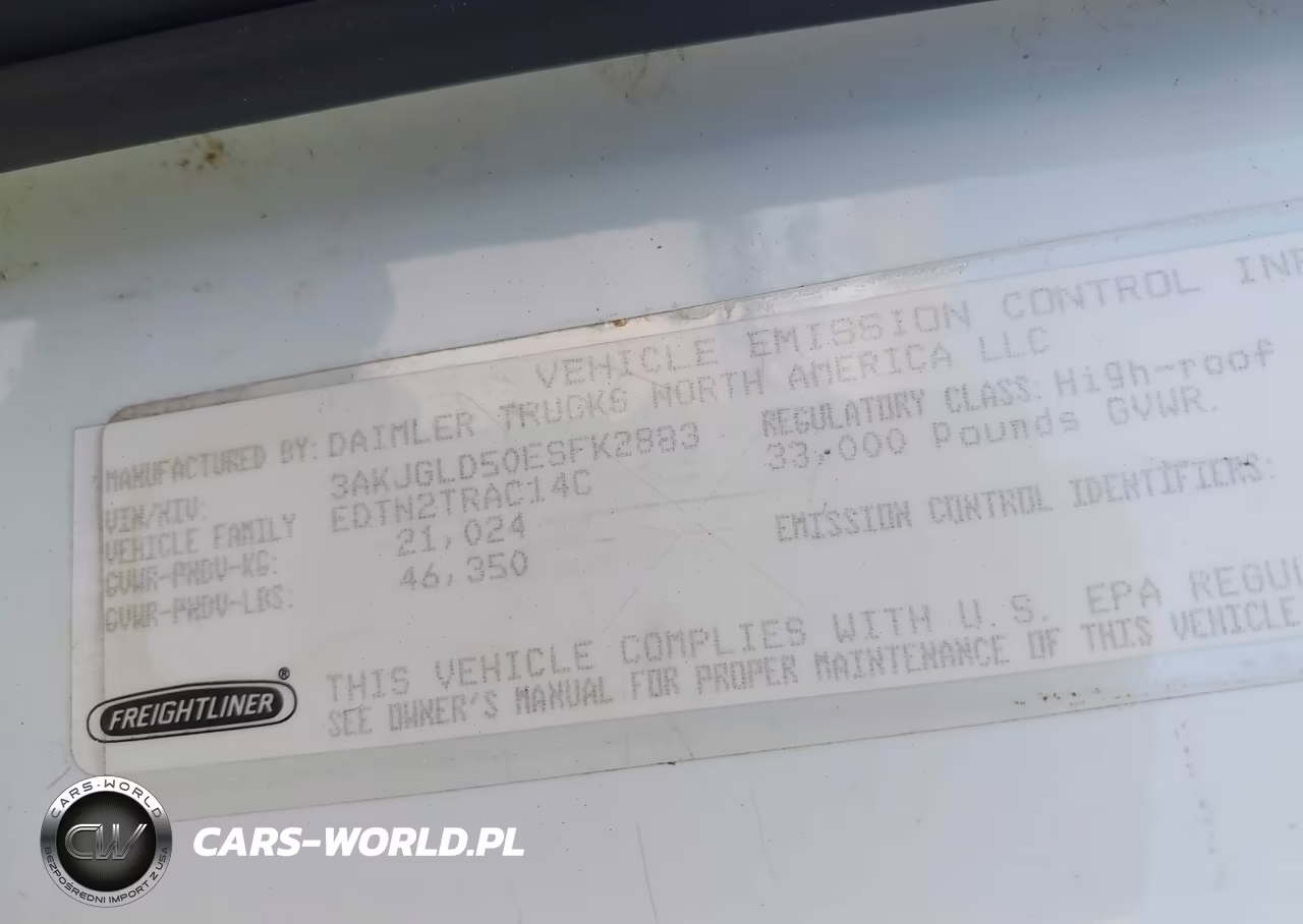 2014 Freightliner Cascadia 125 VIN:3AKJGLD50ESFK2883 - 8