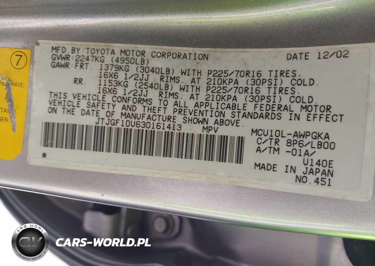 2003 Lexus Rx 300 VIN:JTJGF10U630161413 - 9