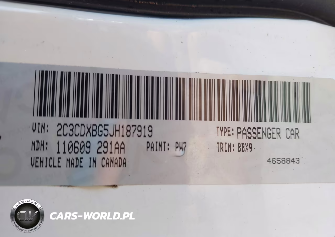 2018 Dodge Charger Sxt Rwd VIN:2C3CDXBG5JH187919 - 9