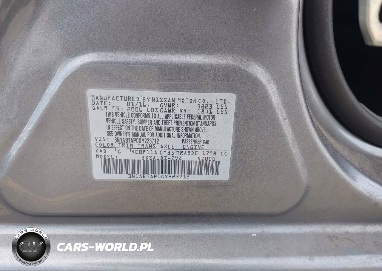2016 Nissan Sentra Sv VIN:3N1AB7AP0GY223712 - 9