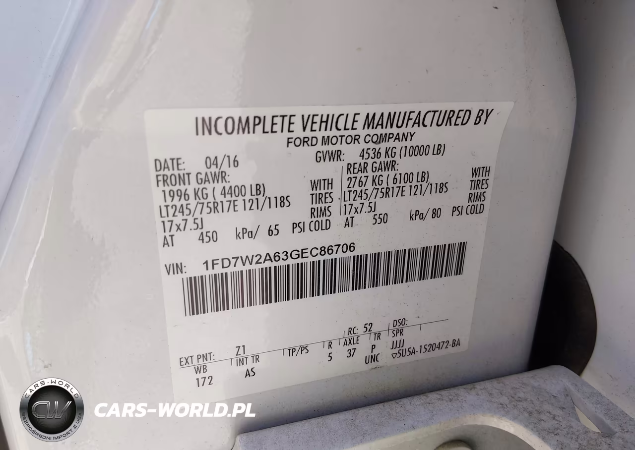 2016 Ford F-250 Xl VIN:1FD7W2A63GEC86706 - 9