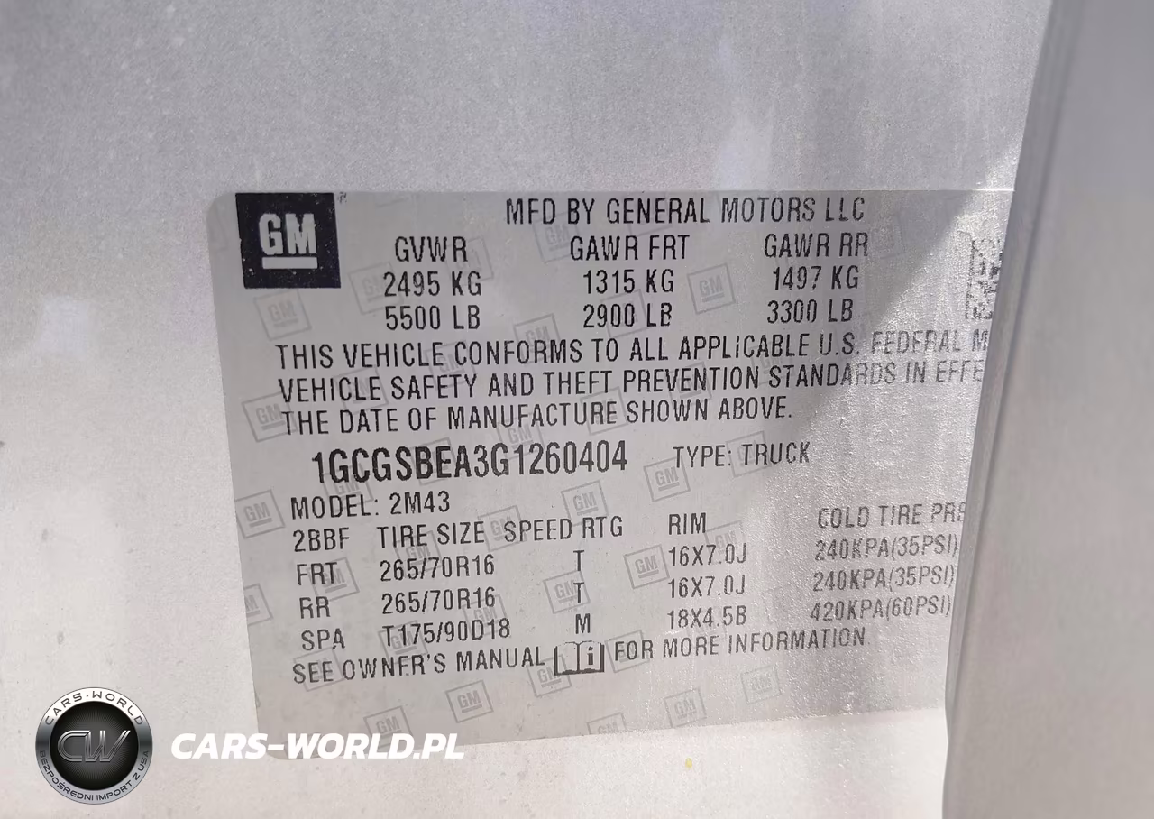 2016 Chevrolet Colorado 2Wd Wt VIN:1GCGSBEA3G1260404 - 9