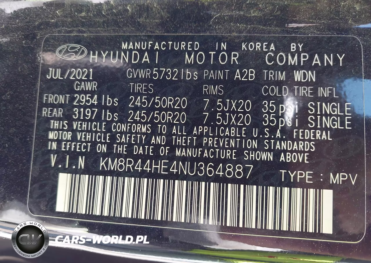 2022 Hyundai Palisade Sel VIN:KM8R44HE4NU364887 - 9