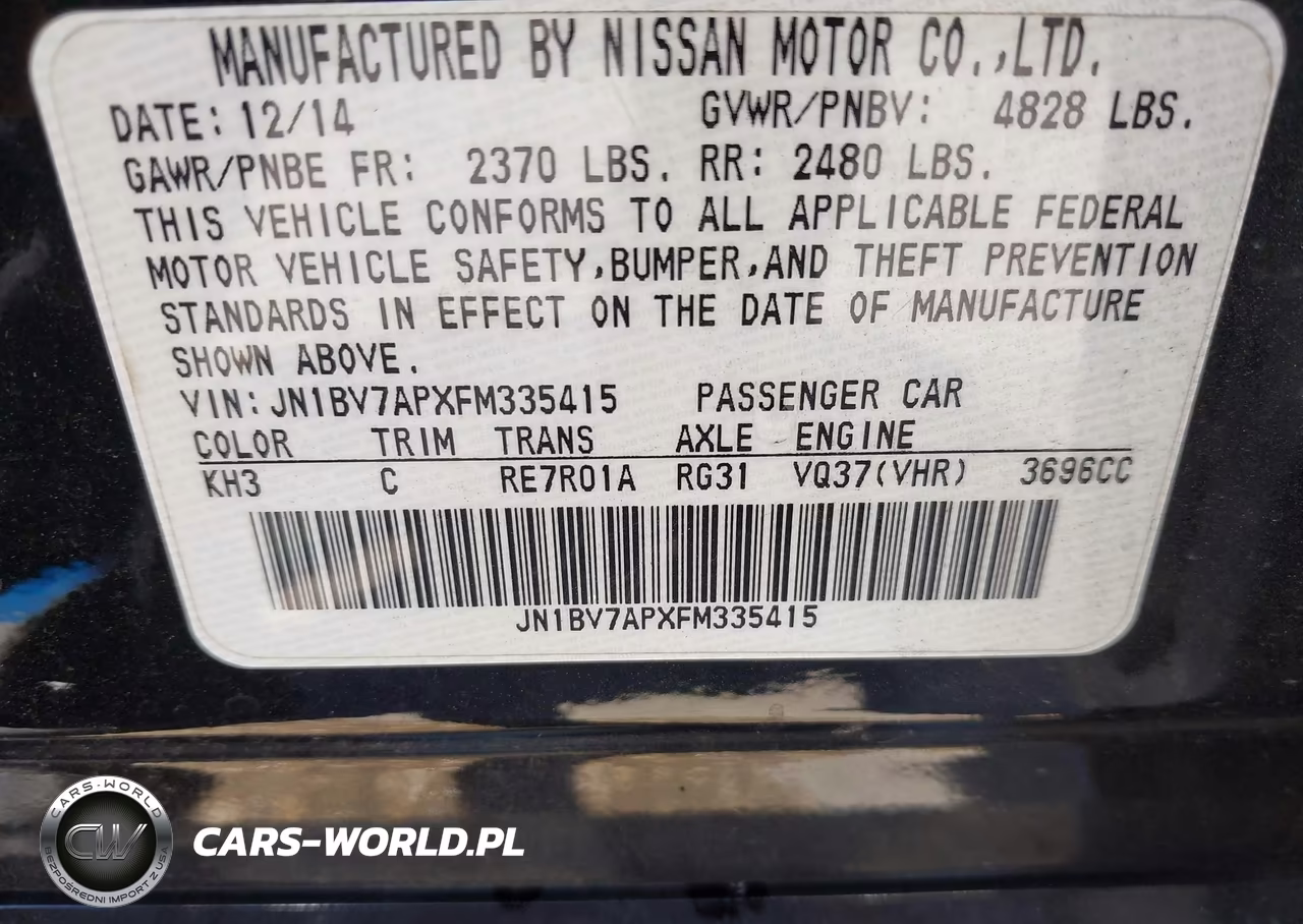 2015 Infiniti Q50 Premium VIN:JN1BV7APXFM335415 - 9