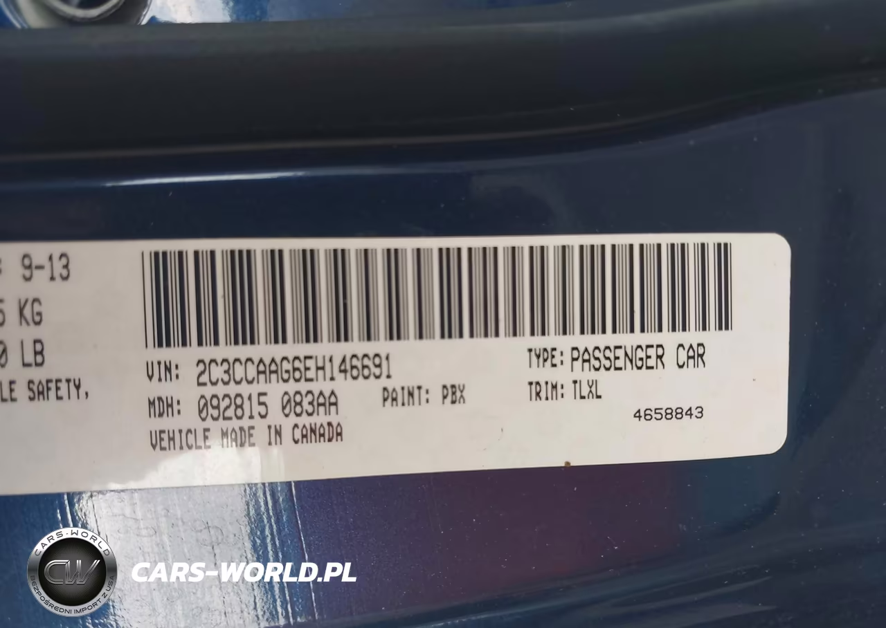 2014 Chrysler 300 VIN:2C3CCAAG6EH146691 - 9