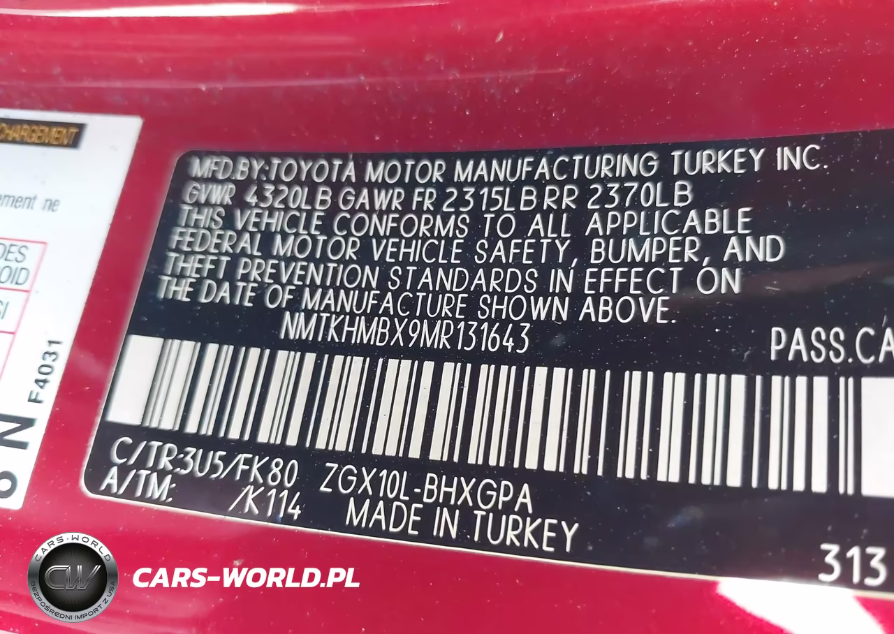 2021 Toyota C-Hr Xle VIN:NMTKHMBX9MR131643 - 9