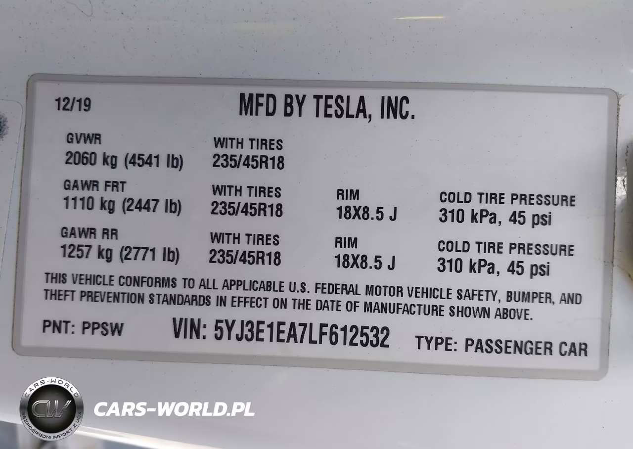 2020 Tesla Model 3 Standard Range Plus Rear-Wheel Drive-Standard Range Rear-Wheel Drive VIN:5YJ3E1EA7LF612532 - 9