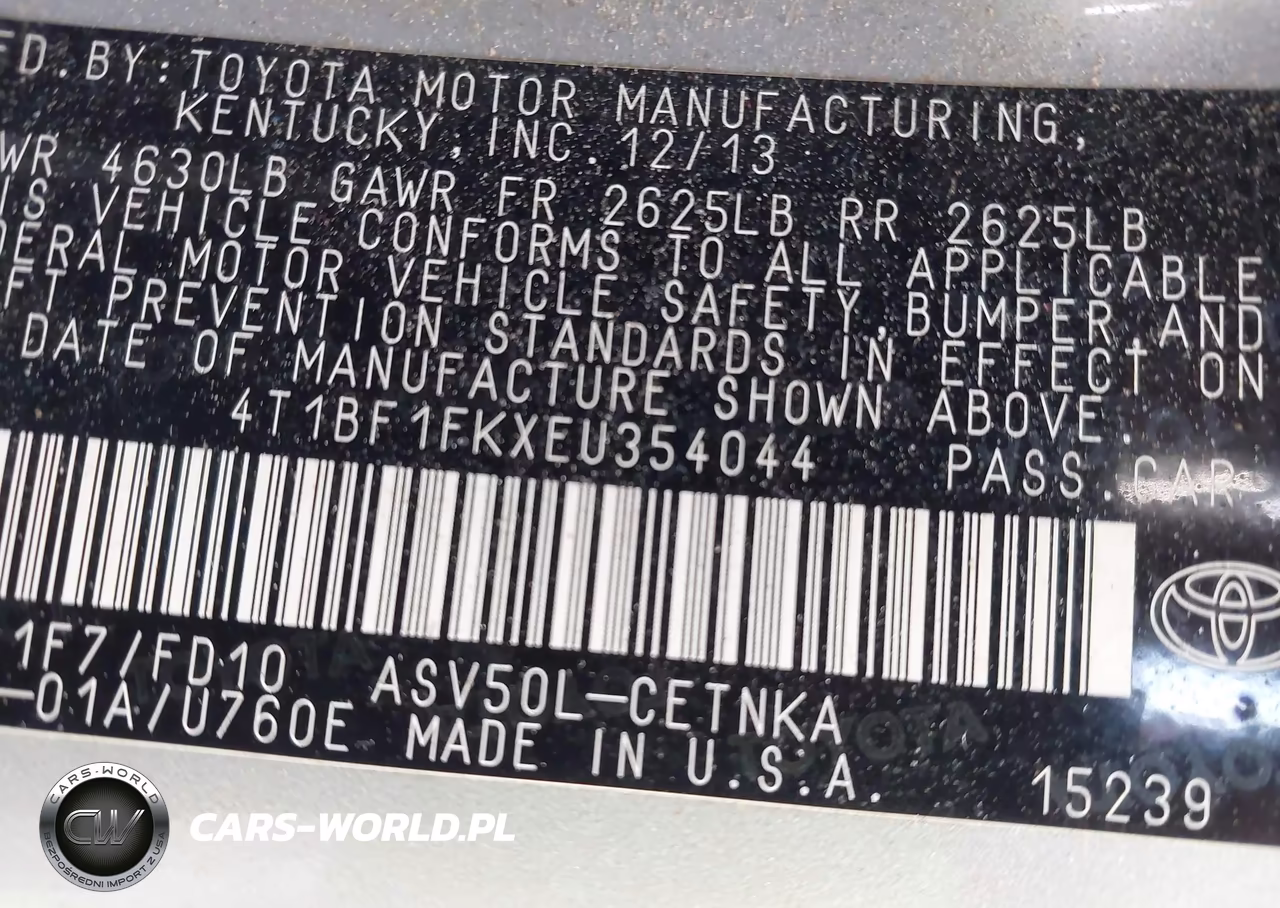 2014 Toyota Camry Le VIN:4T1BF1FKXEU354044 - 9