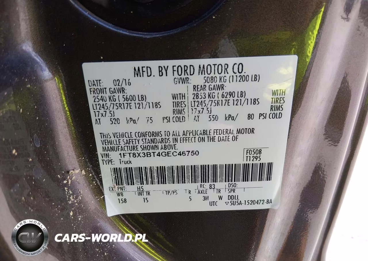 2016 Ford F-350 Xl VIN:1FT8X3BT4GEC46750 - 9