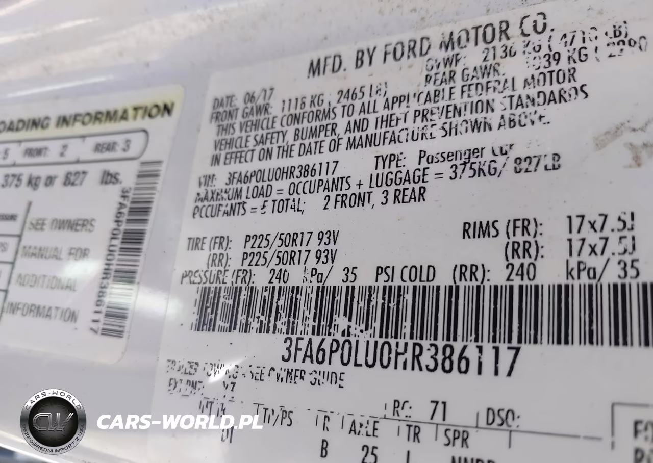 2017 Ford Fusion Hybrid Se VIN:3FA6P0LU0HR386117 - 9
