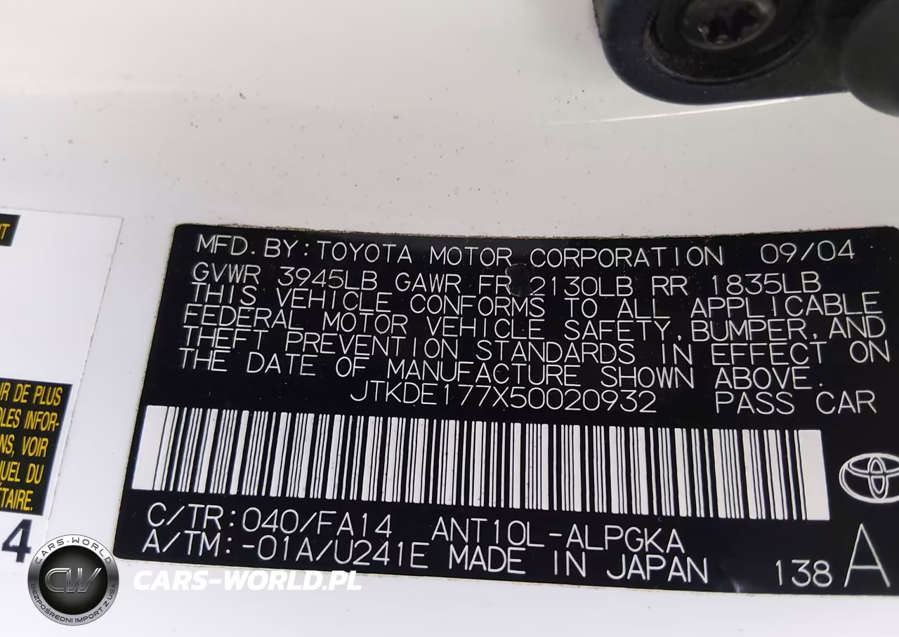 2005 Scion Tc VIN:JTKDE177X50020932 - 9