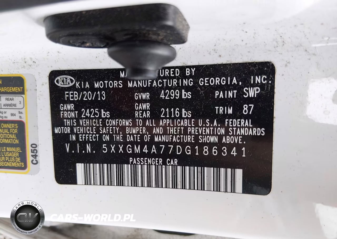 2013 Kia Optima Lx VIN:5XXGM4A77DG186341 - 9