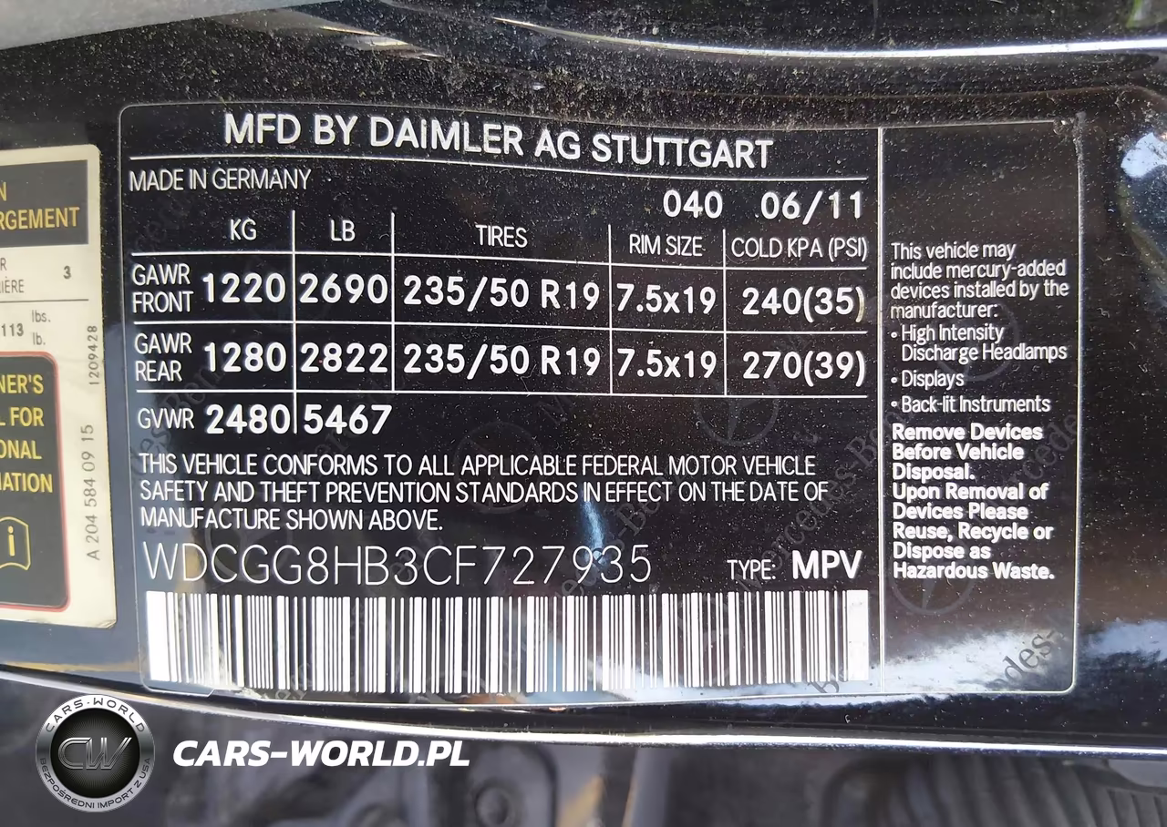 2012 Mercedes-Benz Glk 350 4Matic VIN:WDCGG8HB3CF727935 - 9