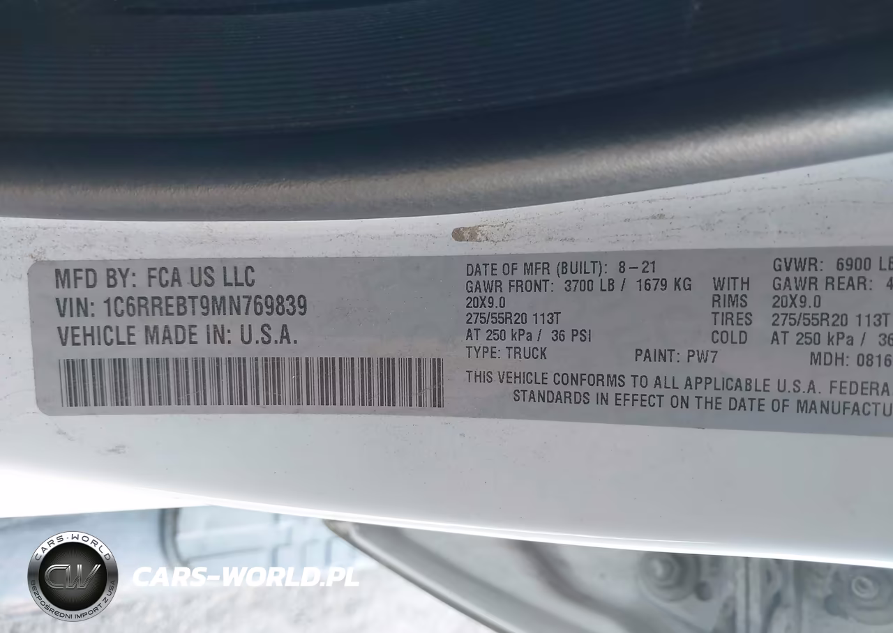 2021 Ram 1500 Big Horn 4X2 6'4 Box VIN:1C6RREBT9MN769839 - 9