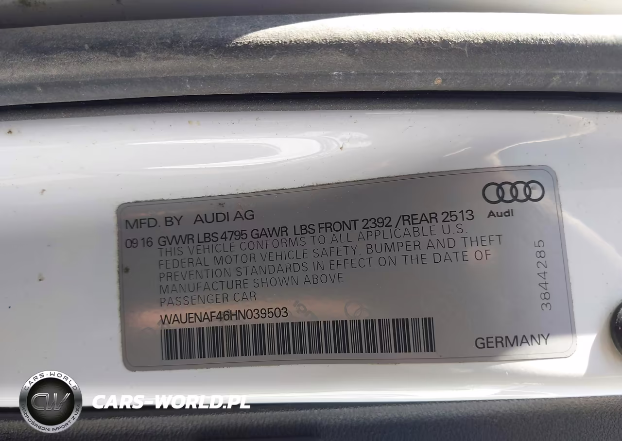 2017 Audi A4 Premium Plus VIN:WAUENAF46HN039503 - 9