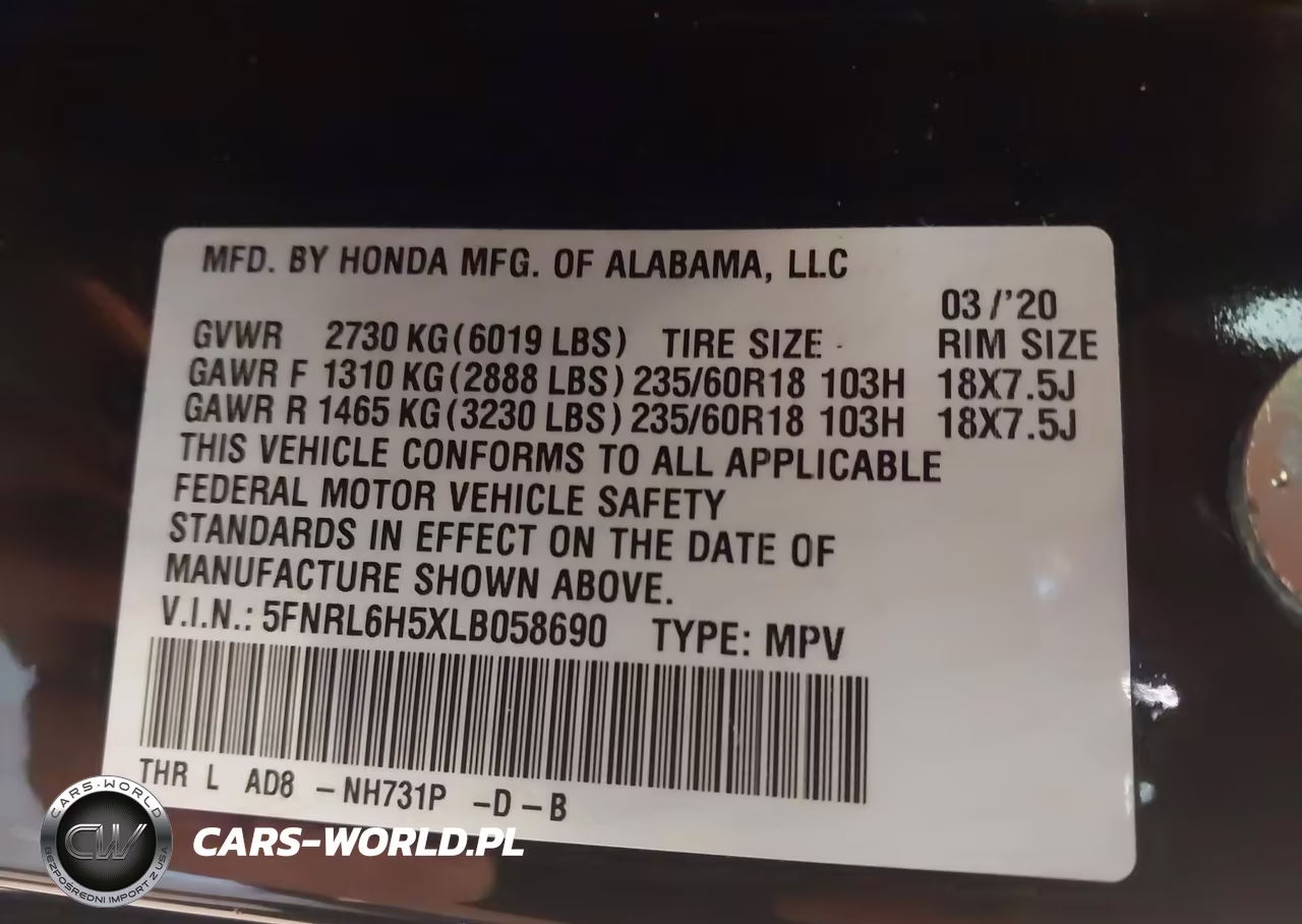 2020 Honda Odyssey Ex VIN:5FNRL6H5XLB058690 - 9