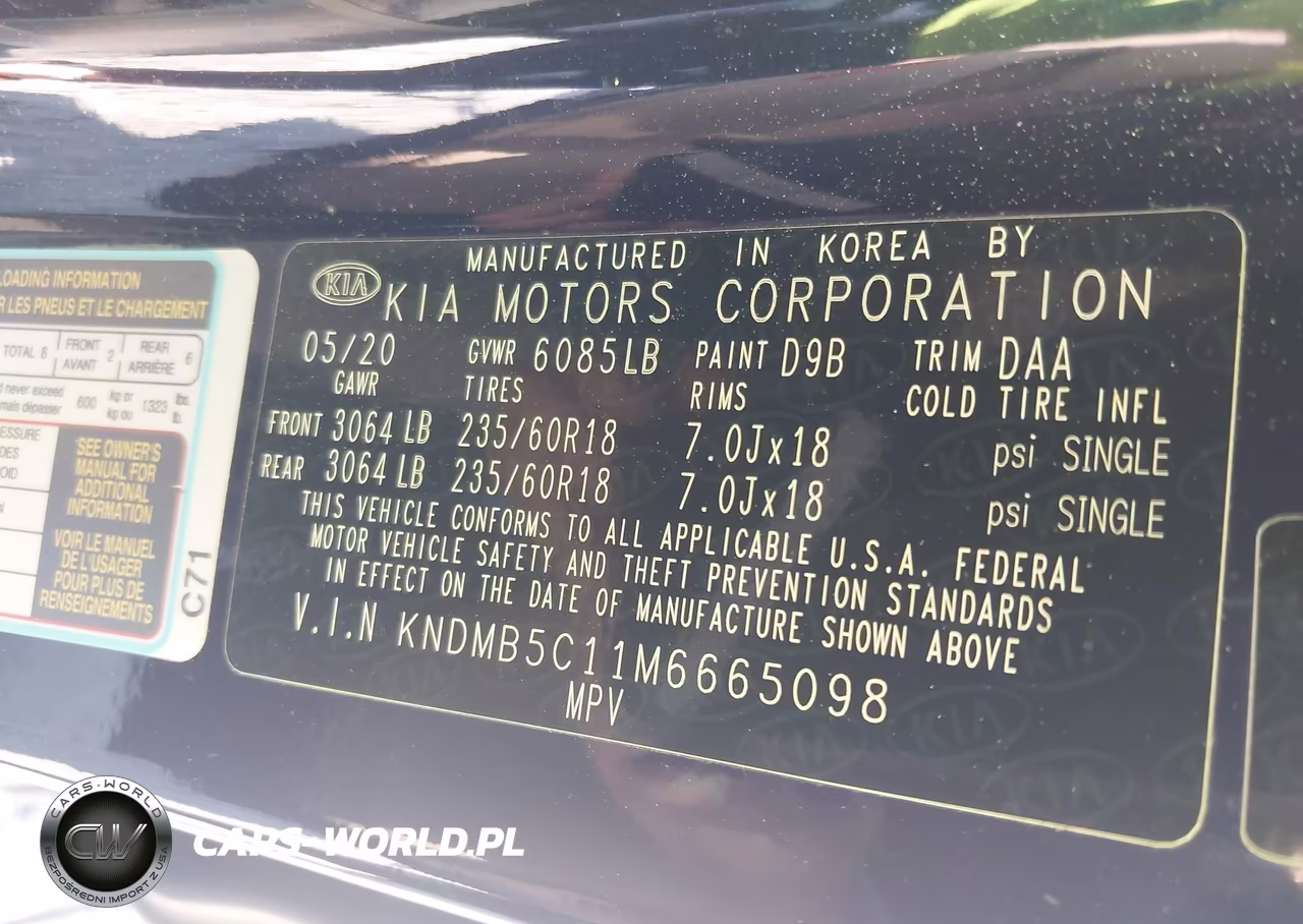 2021 Kia Sedona Ex VIN:KNDMB5C11M6665098 - 9