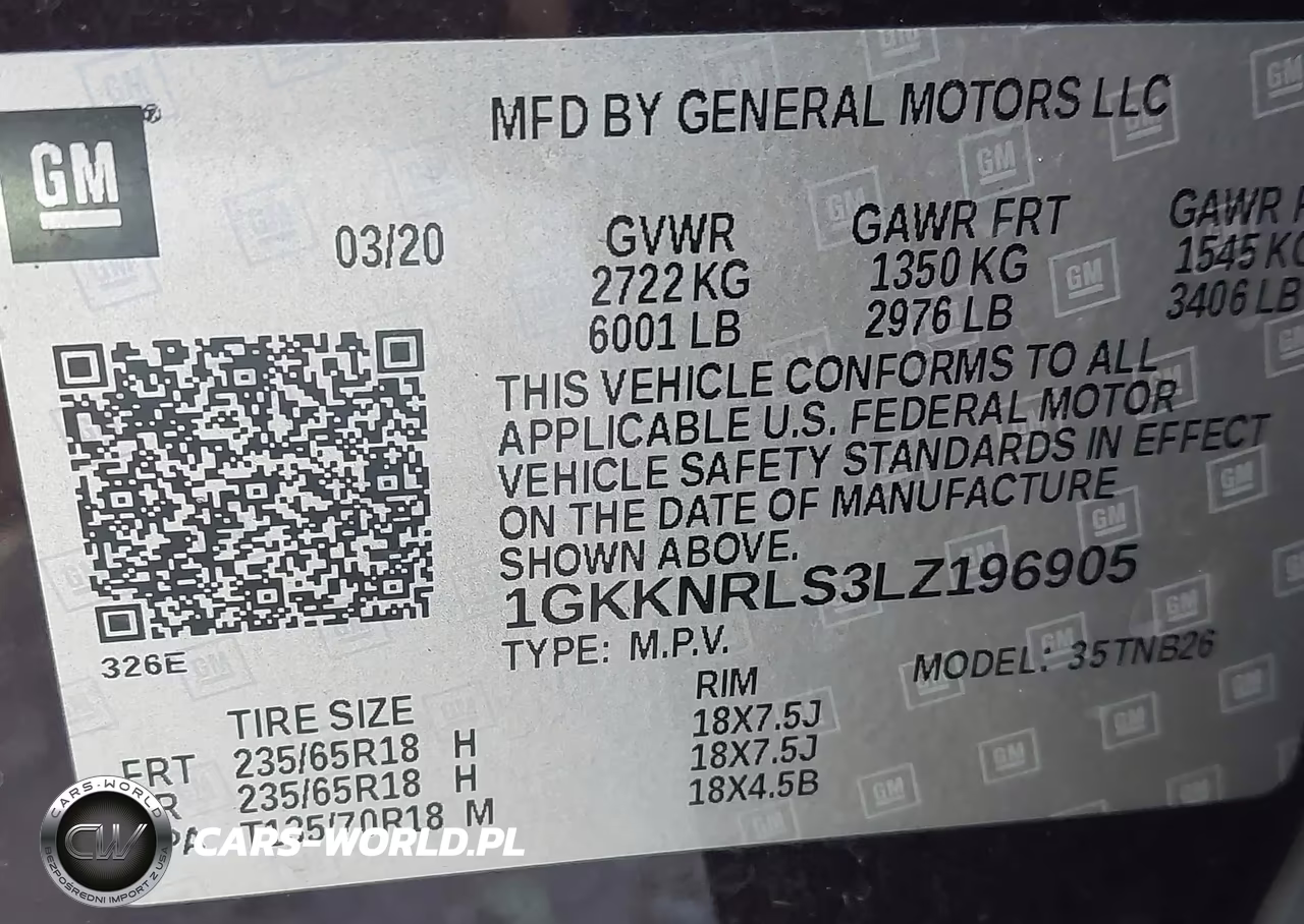 2020 GMC Acadia Fwd Sle VIN:1GKKNRLS3LZ196905 - 9