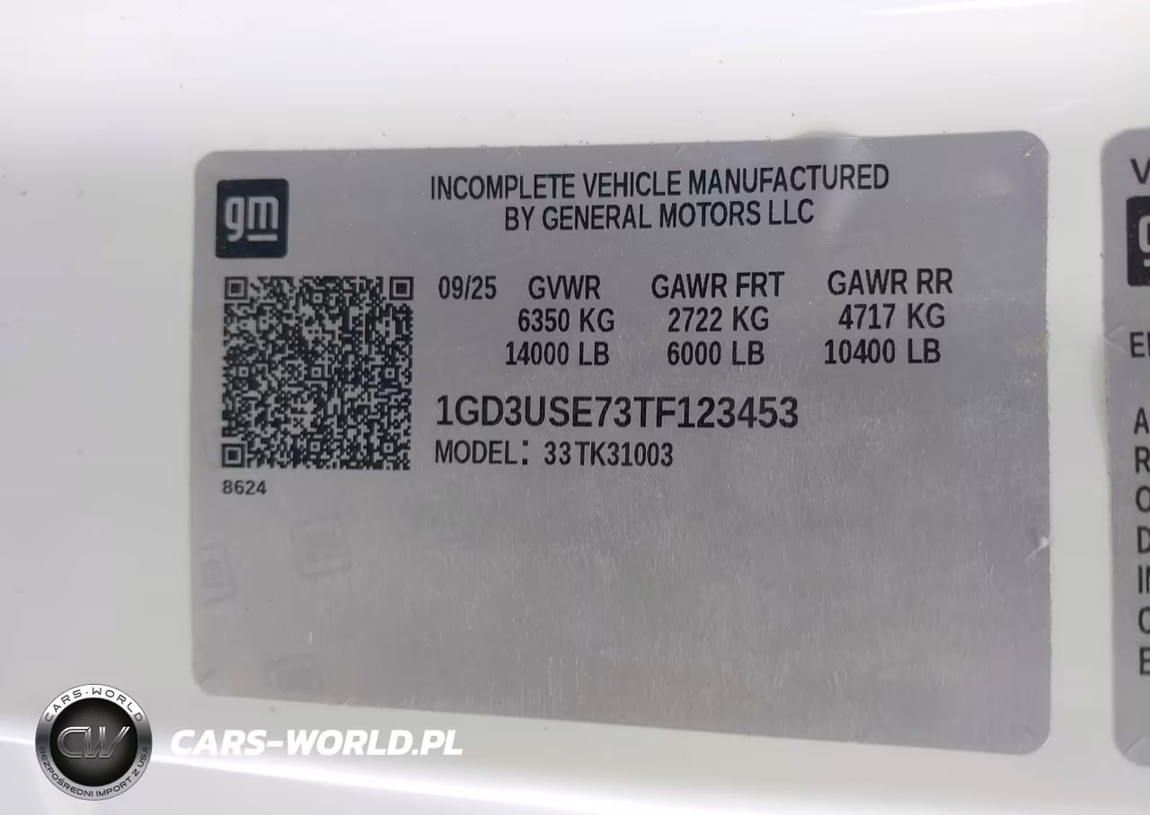2026 GMC Sierra 3500 Hd Chassis Pro VIN:1GD3USE73TF123453 - 8