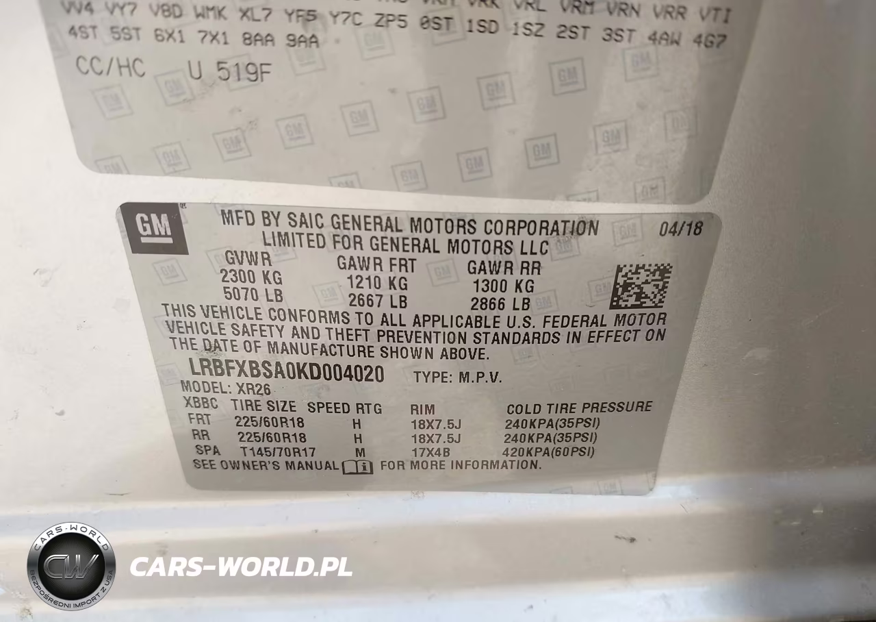 2019 Buick Envision Fwd Preferred VIN:LRBFXBSA0KD004020 - 9