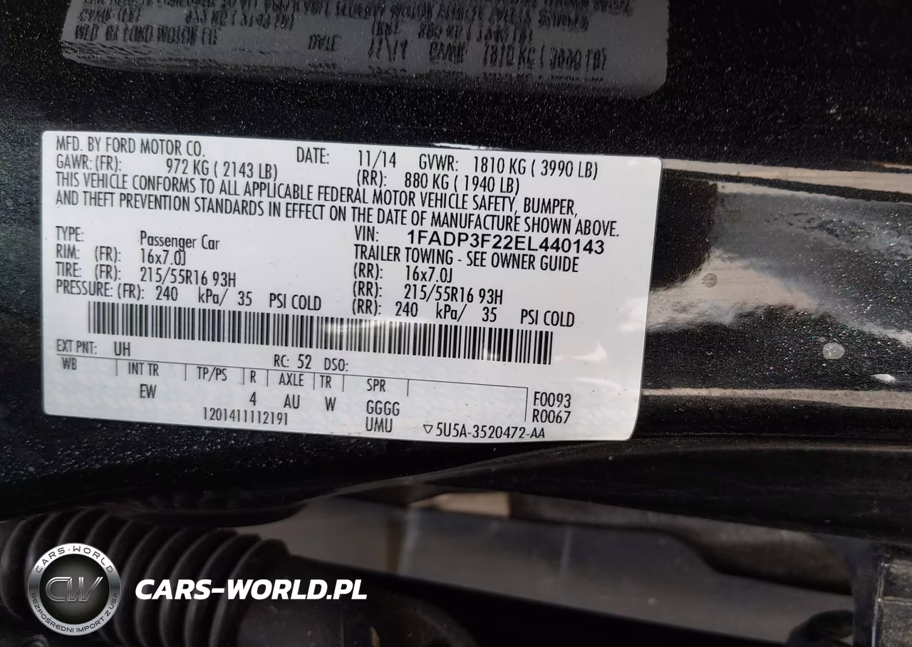 2014 Ford Focus Se VIN:1FADP3F22EL440143 - 9