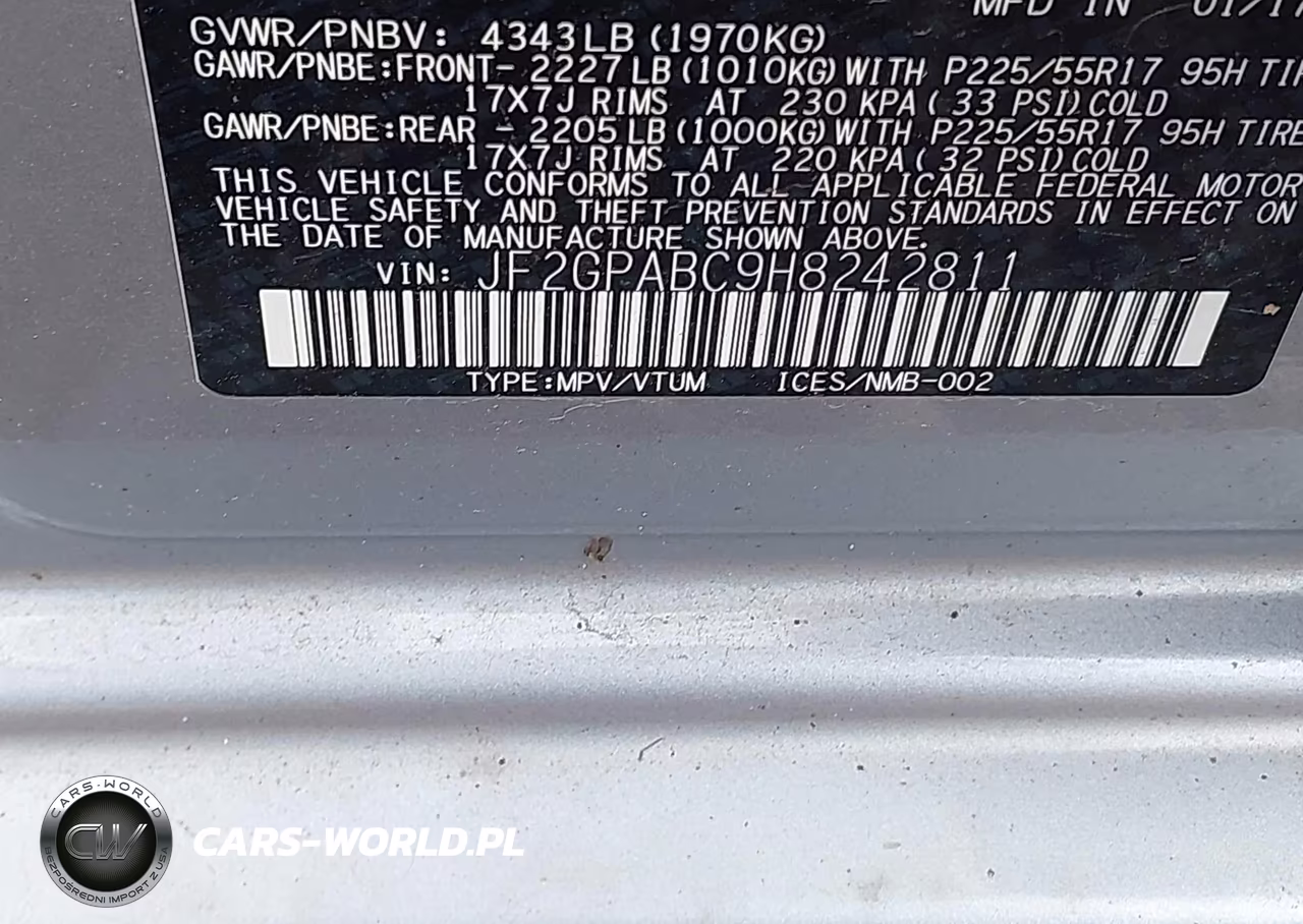2017 Subaru Crosstrek 2.0I Premium VIN:JF2GPABC9H8242811 - 9