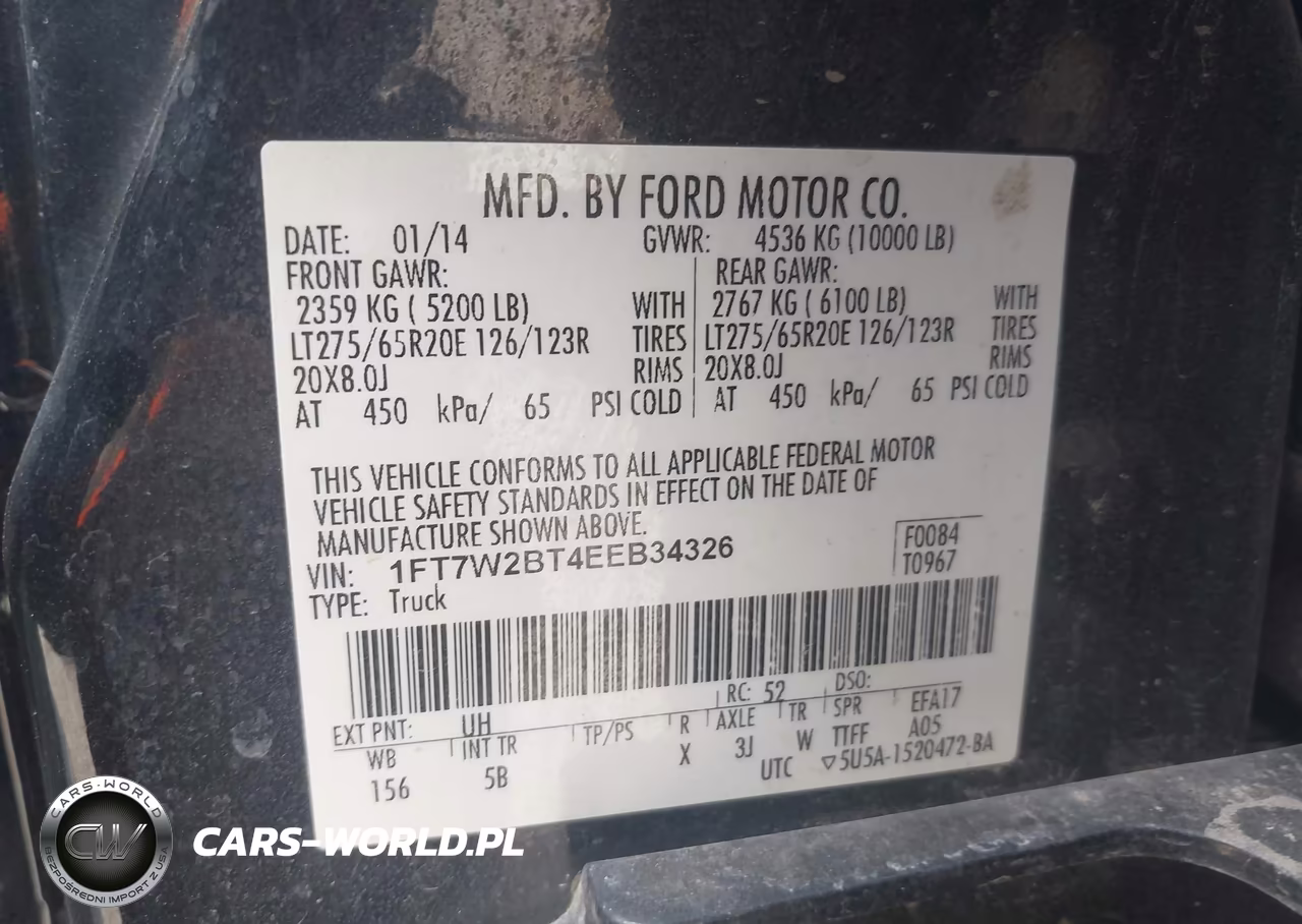 2014 Ford F-250 Lariat VIN:1FT7W2BT4EEB34326 - 9