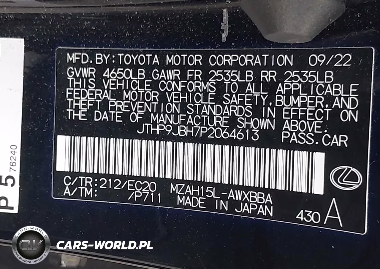 2023 Lexus Ux 250H Premium VIN:JTHP9JBH7P2064613 - 9