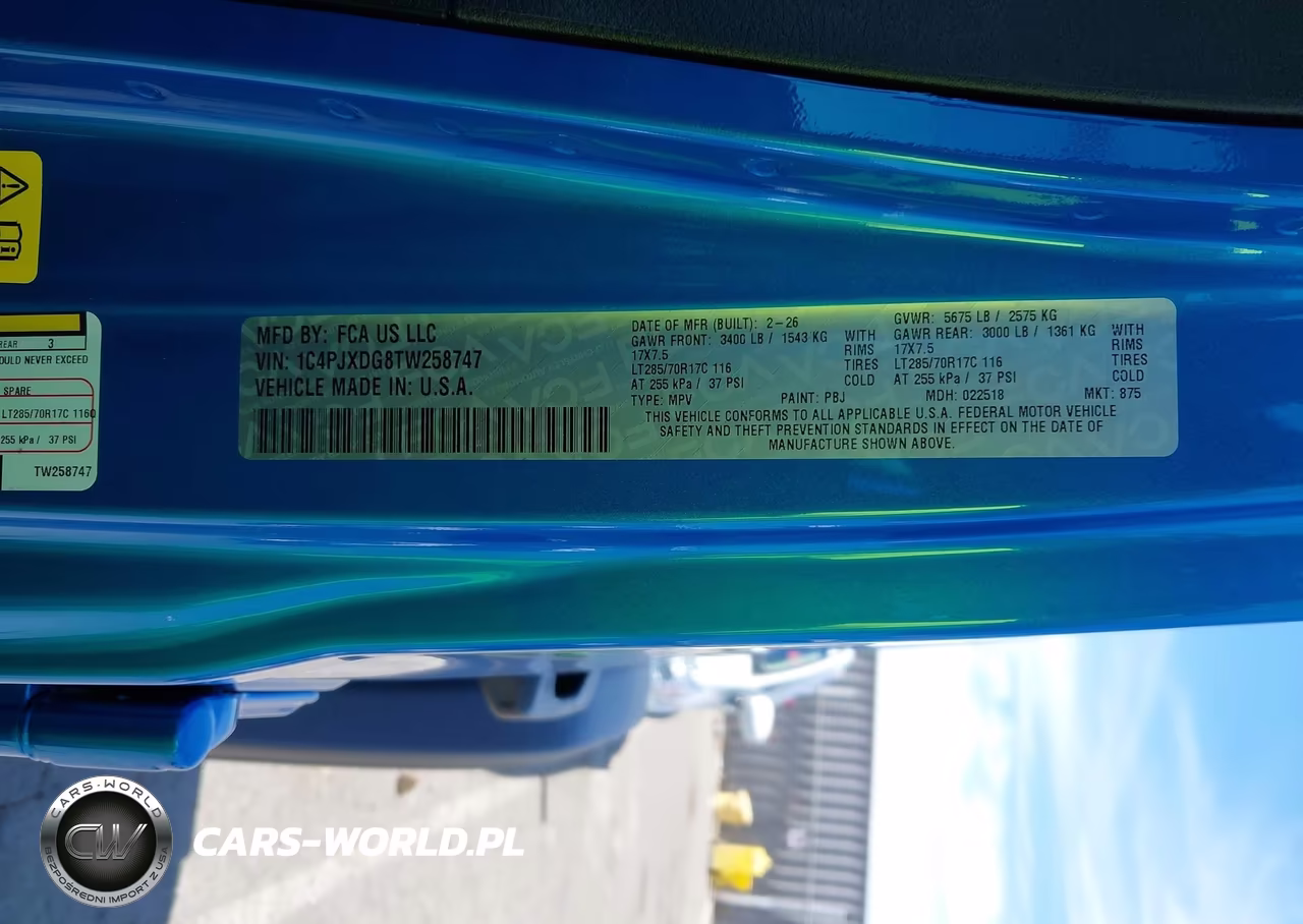 2026 Jeep Wrangler Willys 4X4 VIN:1C4PJXDG8TW258747 - 9