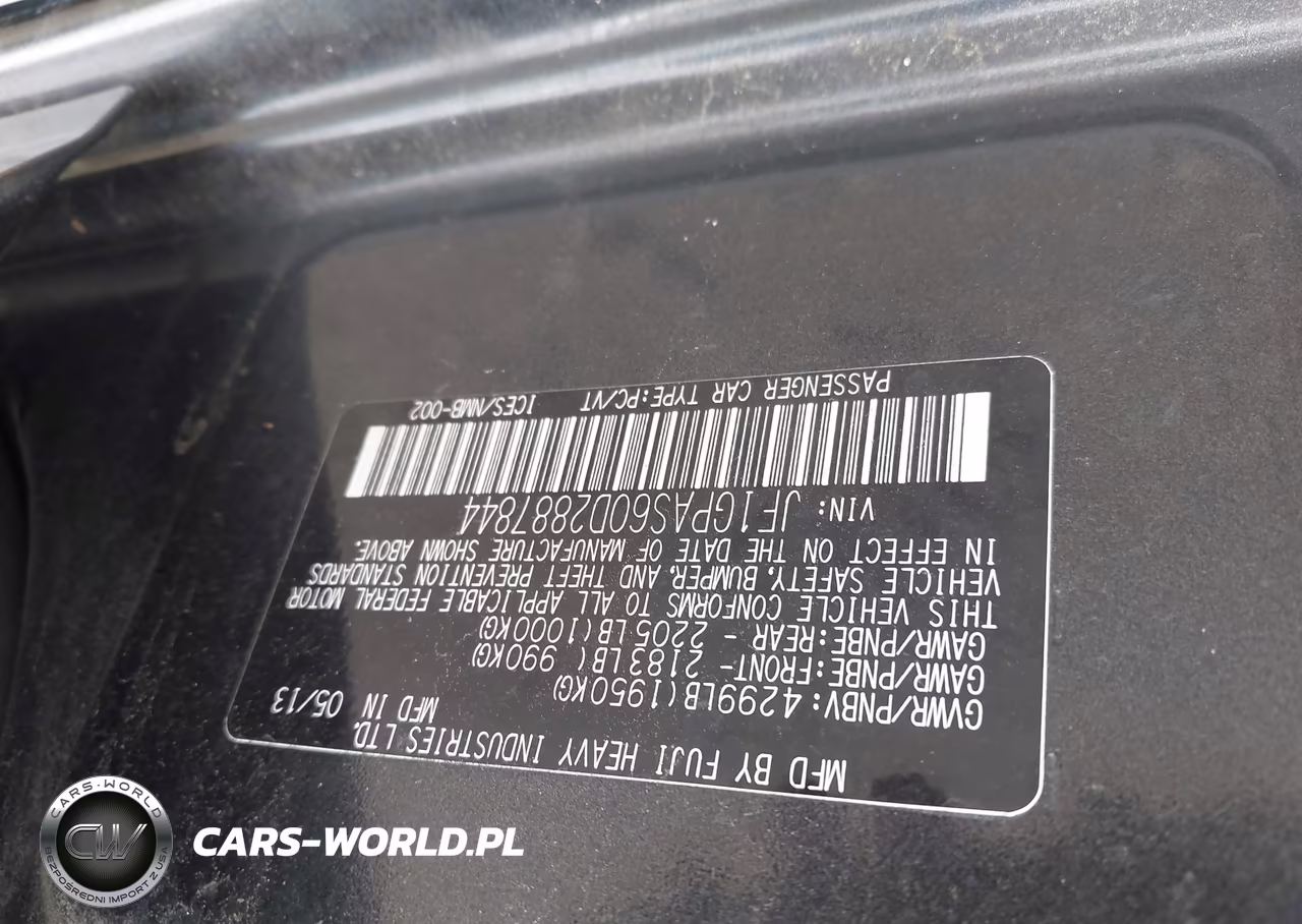 2013 Subaru Impreza 2.0I Sport Limited VIN:JF1GPAS60D2887844 - 9