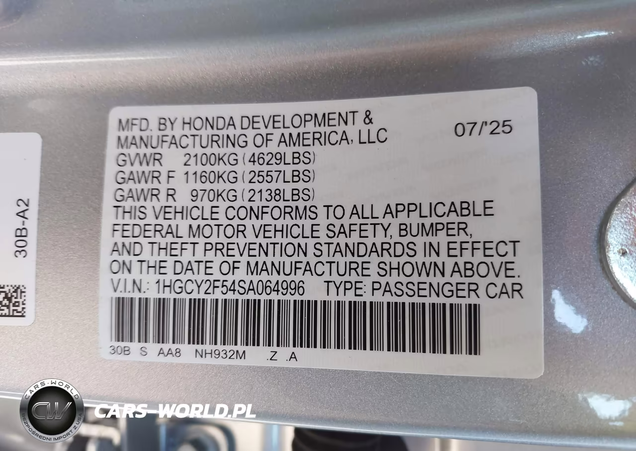 2025 Honda Accord Hybrid Sport VIN:1HGCY2F54SA064996 - 9