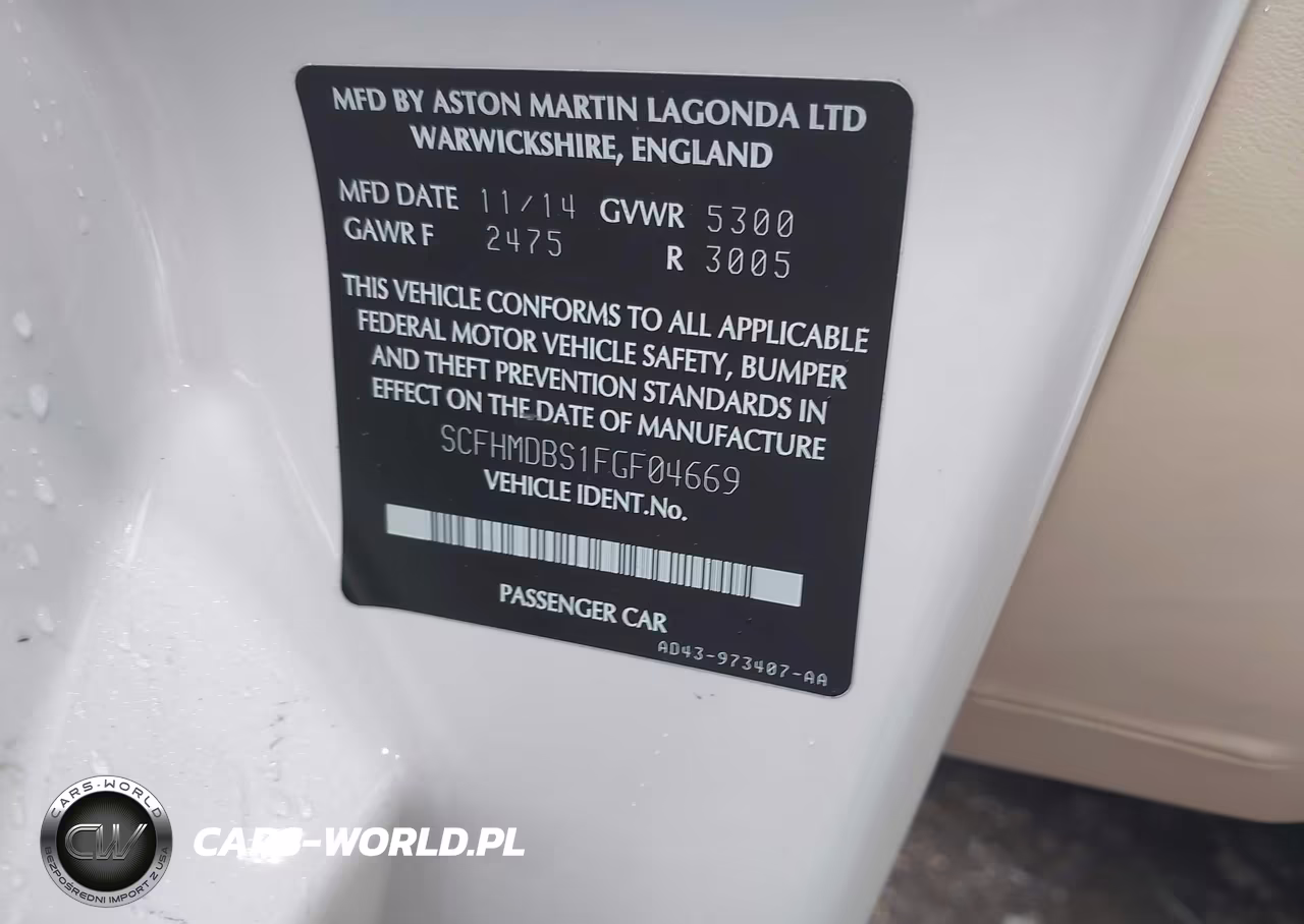2015 Aston Martin Rapide S VIN:SCFHMDBS1FGF04669 - 9