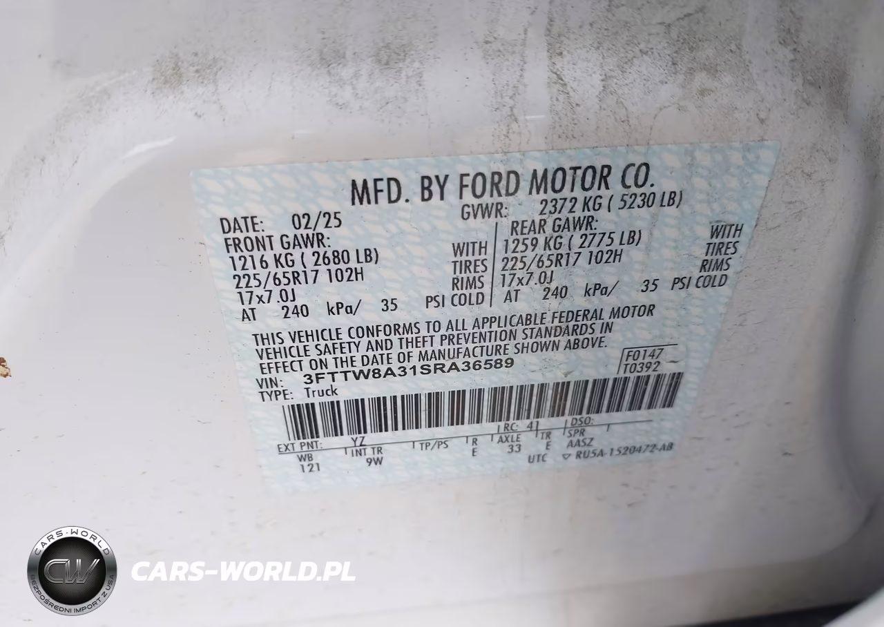 2025 Ford Maverick Xl VIN:3FTTW8A31SRA36589 - 9