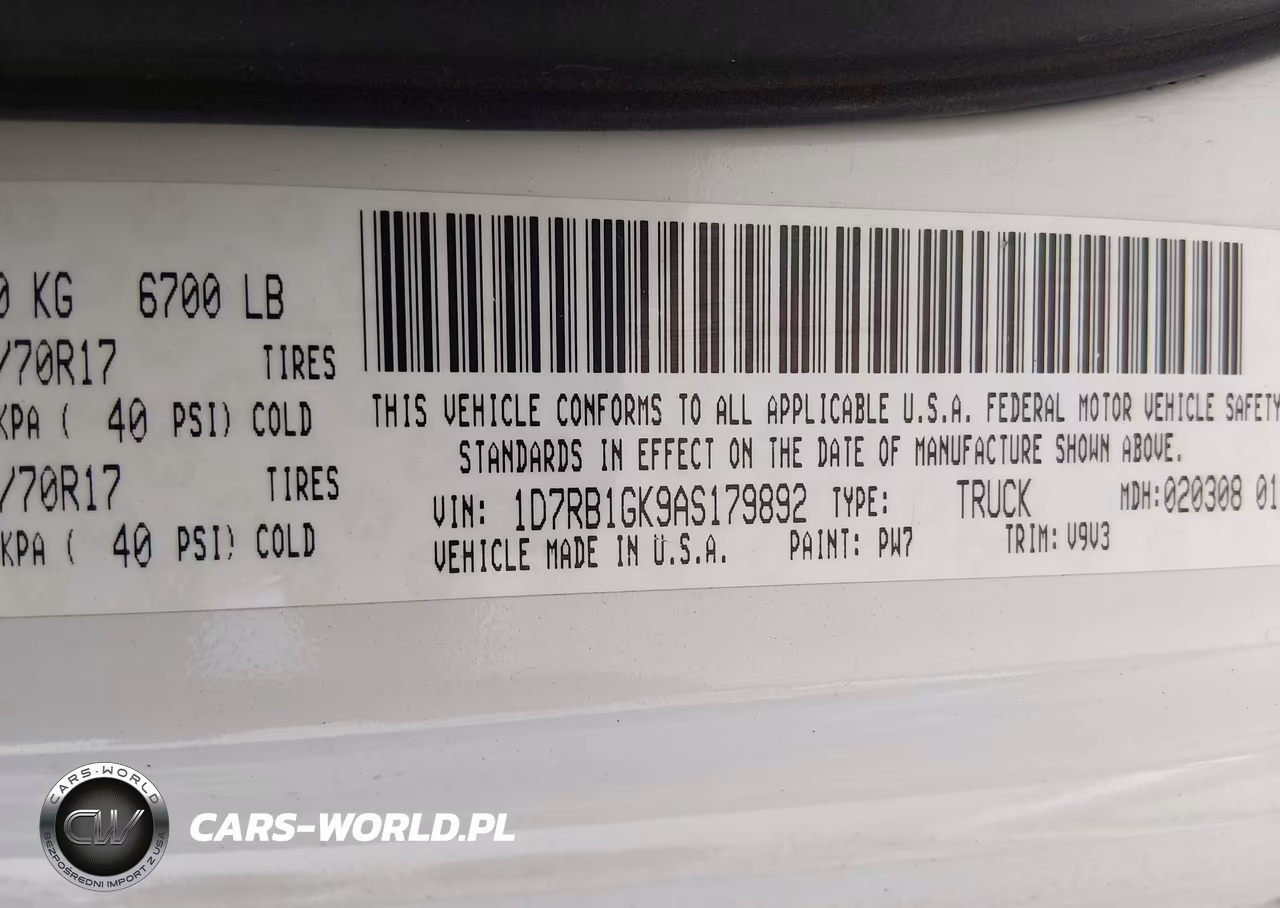 2010 Dodge Ram 1500 St VIN:1D7RB1GK9AS179892 - 9
