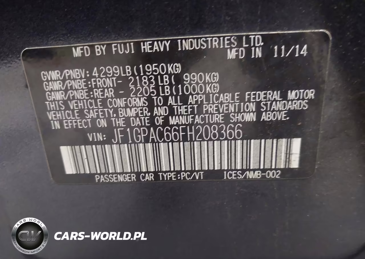 2015 Subaru Impreza 2.0I Premium VIN:JF1GPAC66FH208366 - 9