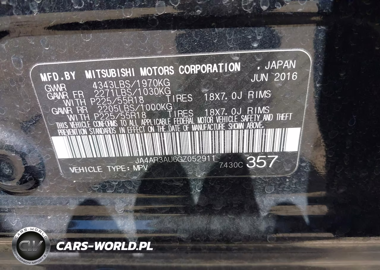 2016 Mitsubishi Outlander Sport 2.0 Es VIN:JA4AR3AU6GZ052911 - 9