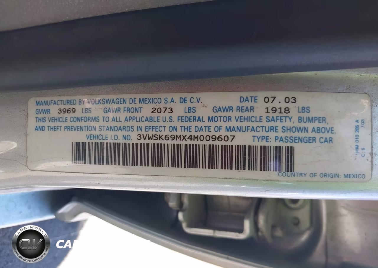 2004 Volkswagen Jetta Gls 2.0L VIN:3VWSK69MX4M009607 - 9