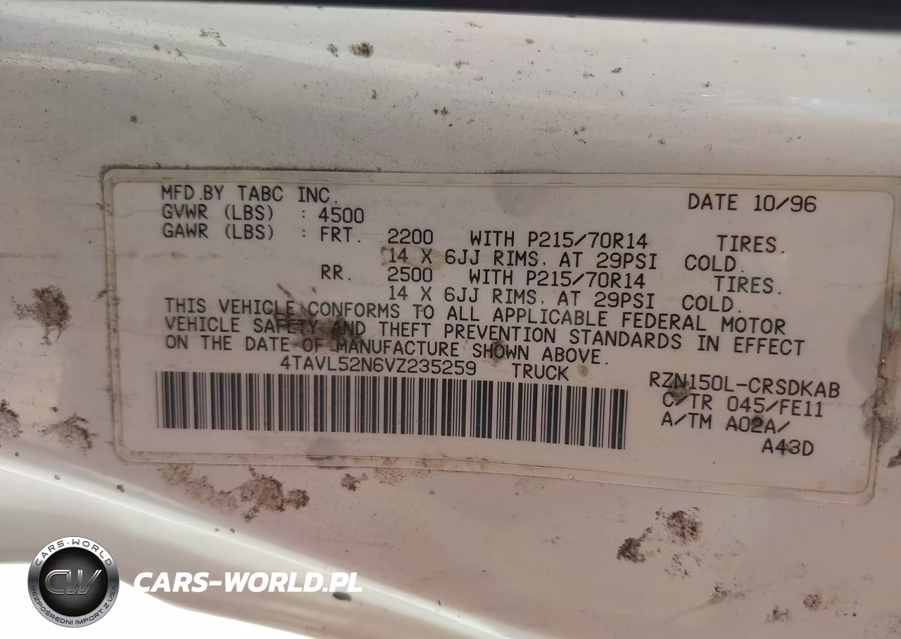 1997 Toyota Tacoma VIN:4TAVL52N6VZ235259 - 9