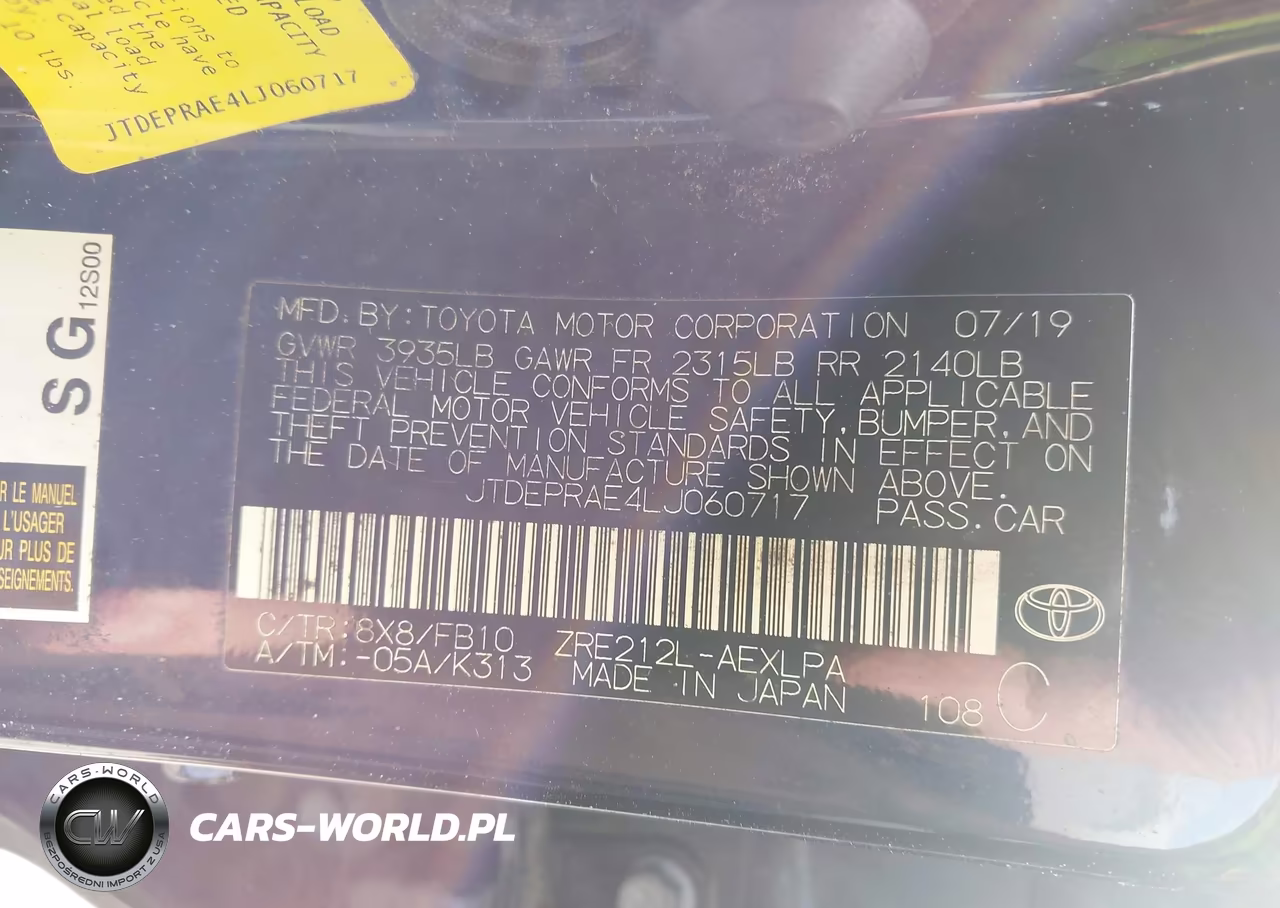2020 Toyota Corolla Le VIN:JTDEPRAE4LJ060717 - 9