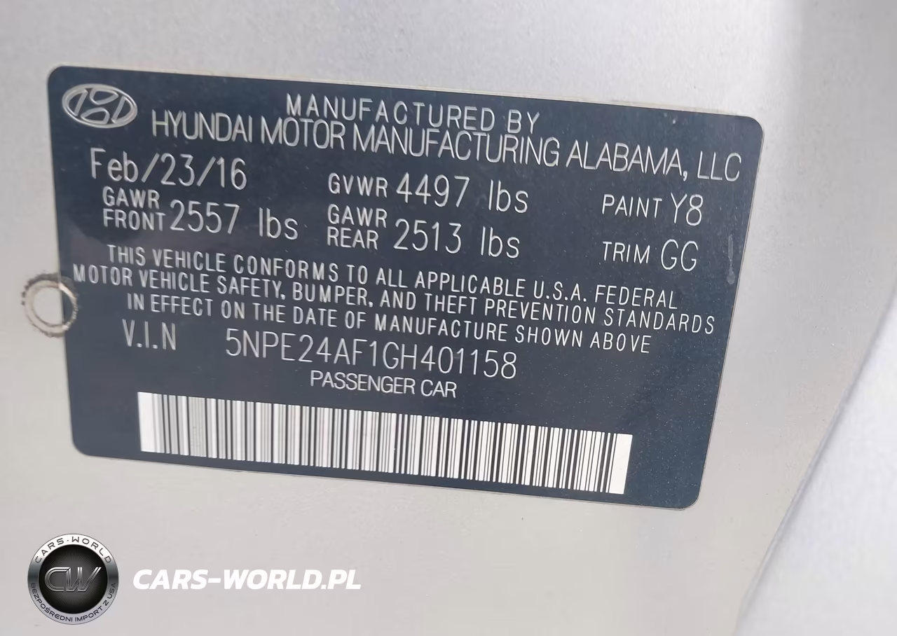 2016 Hyundai Sonata VIN:5NPE24AF1GH401158 - 9