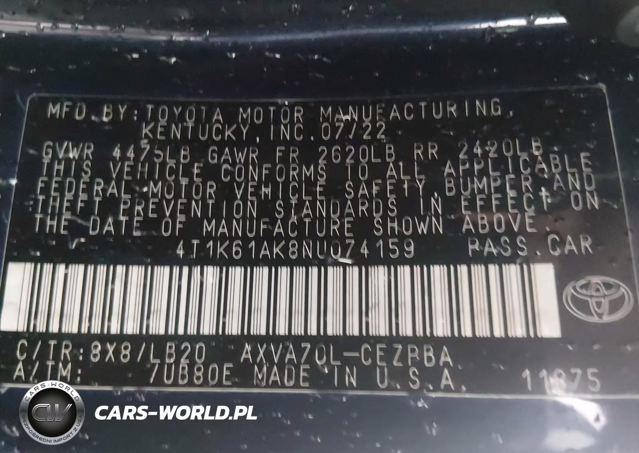 2022 Toyota Camry Xse VIN:4T1K61AK8NU074159 - 9