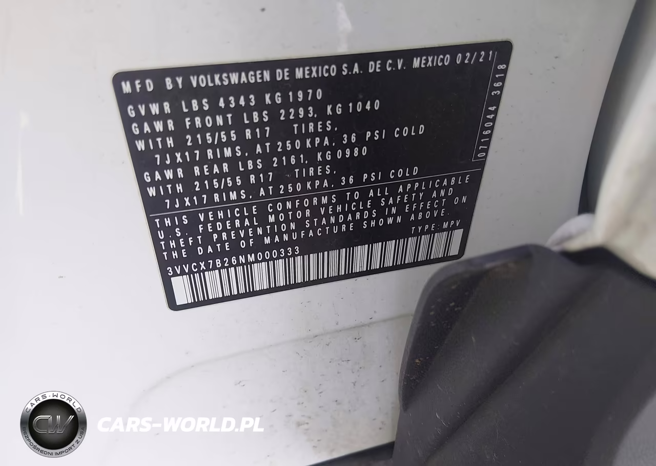 2022 Volkswagen Taos 1.5T S VIN:3VVCX7B26NM000333 - 9
