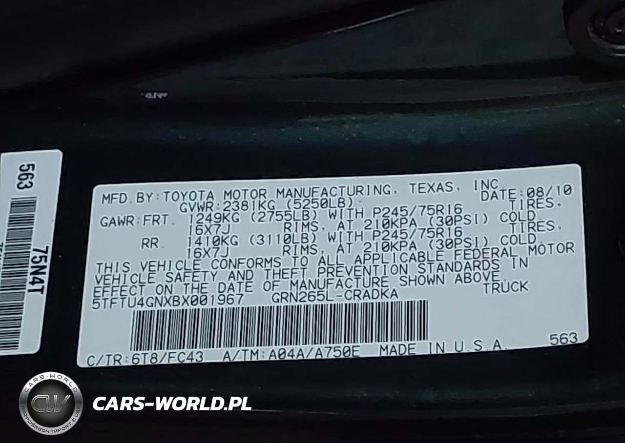 2011 Toyota Tacoma Prerunner V6 VIN:5TFTU4GNXBX001967 - 9
