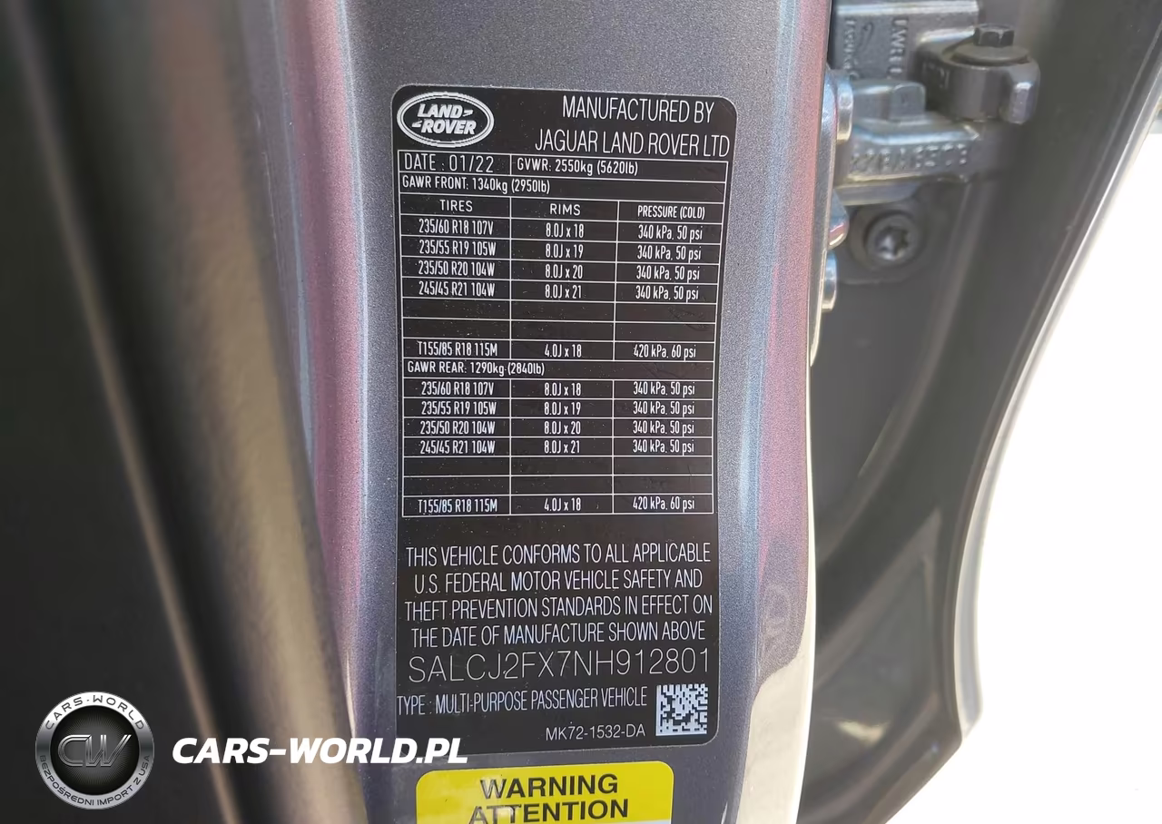 2022 Land Rover Discovery Sport S VIN:SALCJ2FX7NH912801 - 9